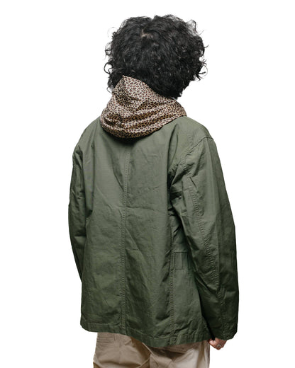 Engineered Garments Bedford Jacket Olive Cotton Ripstop model back