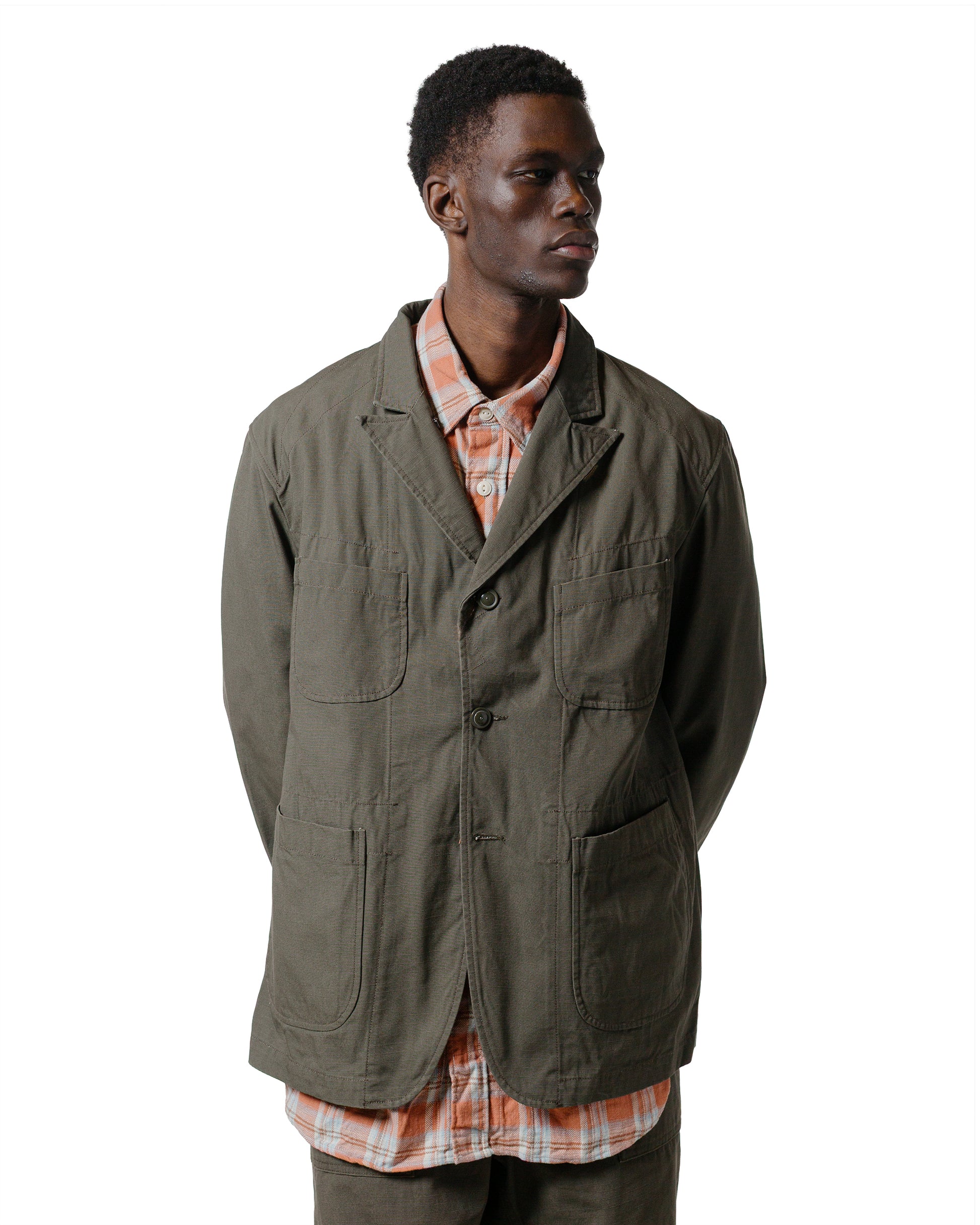 Engineered Garments Bedford Jacket Olive Heavyweight Cotton Ripstop