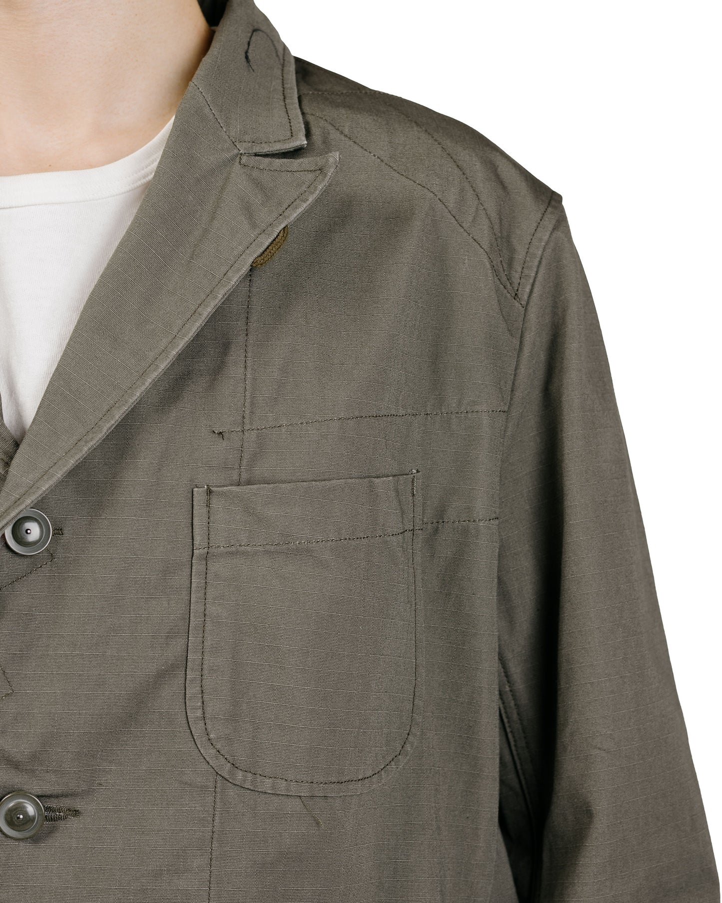 Engineered Garments Bedford Jacket Olive Heavyweight Cotton Ripstop