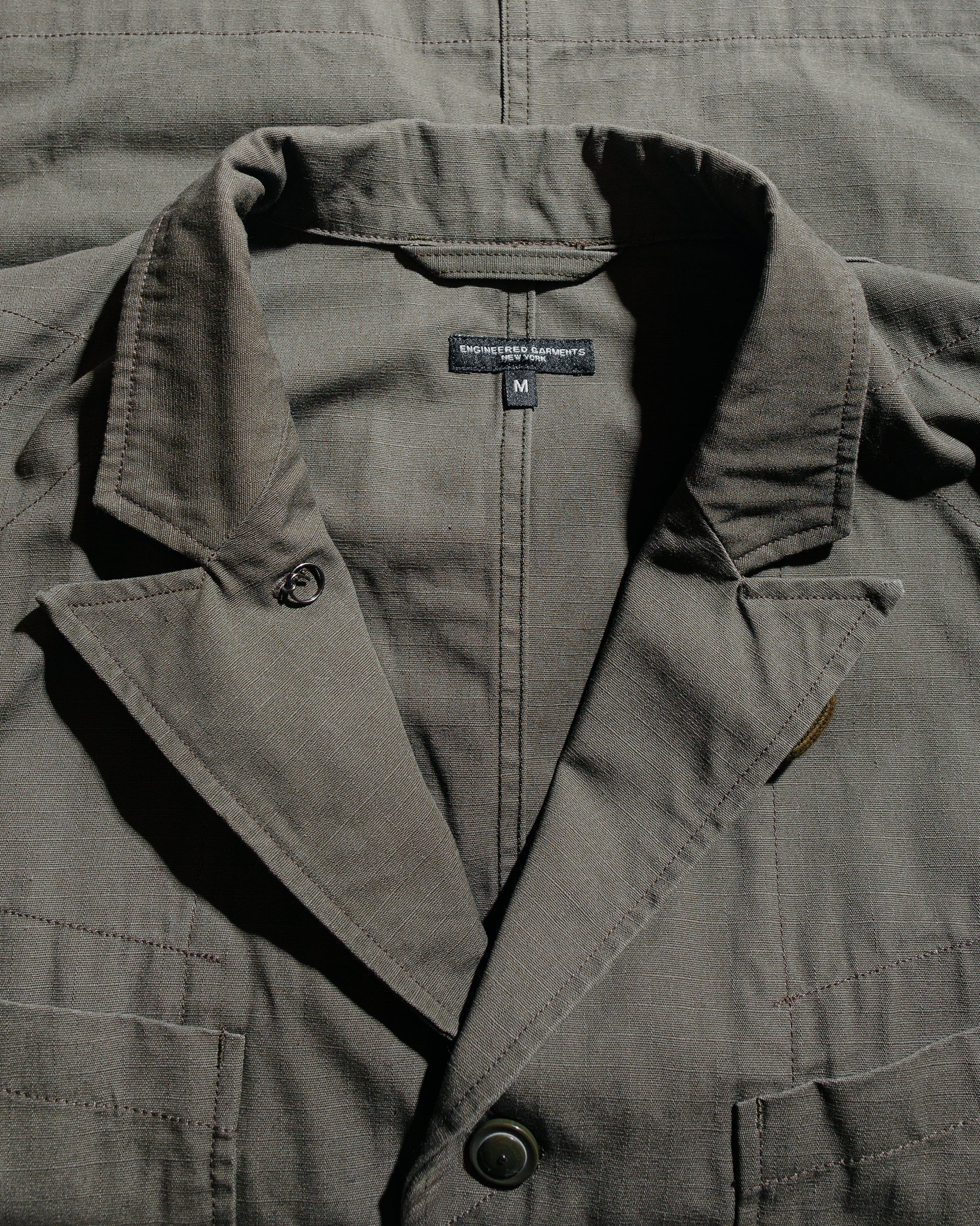 Engineered Garments Bedford Jacket Olive Heavyweight Cotton Ripstop