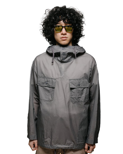 Engineered Garments Cagoule Shirt Grey Nylon Micro Ripstop model front