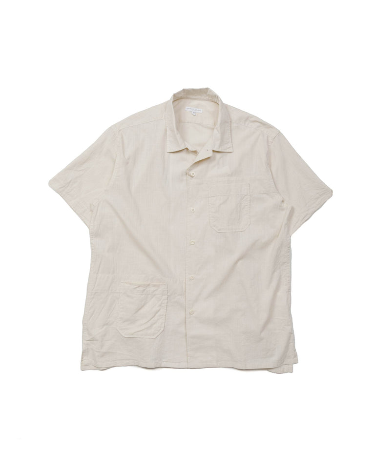 Engineered Garments Camp Shirt Beige Cotton Handkerchief