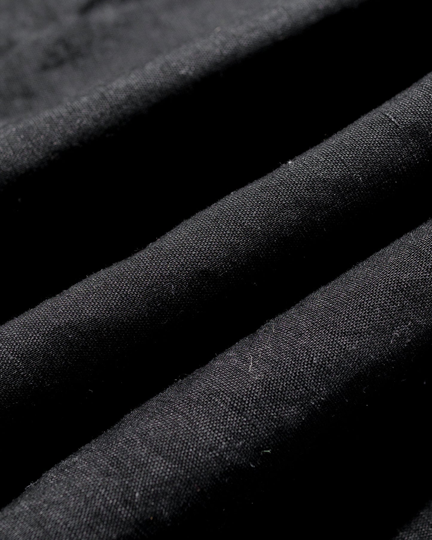 Engineered Garments Camp Shirt Black Linen Handkerchief fabric