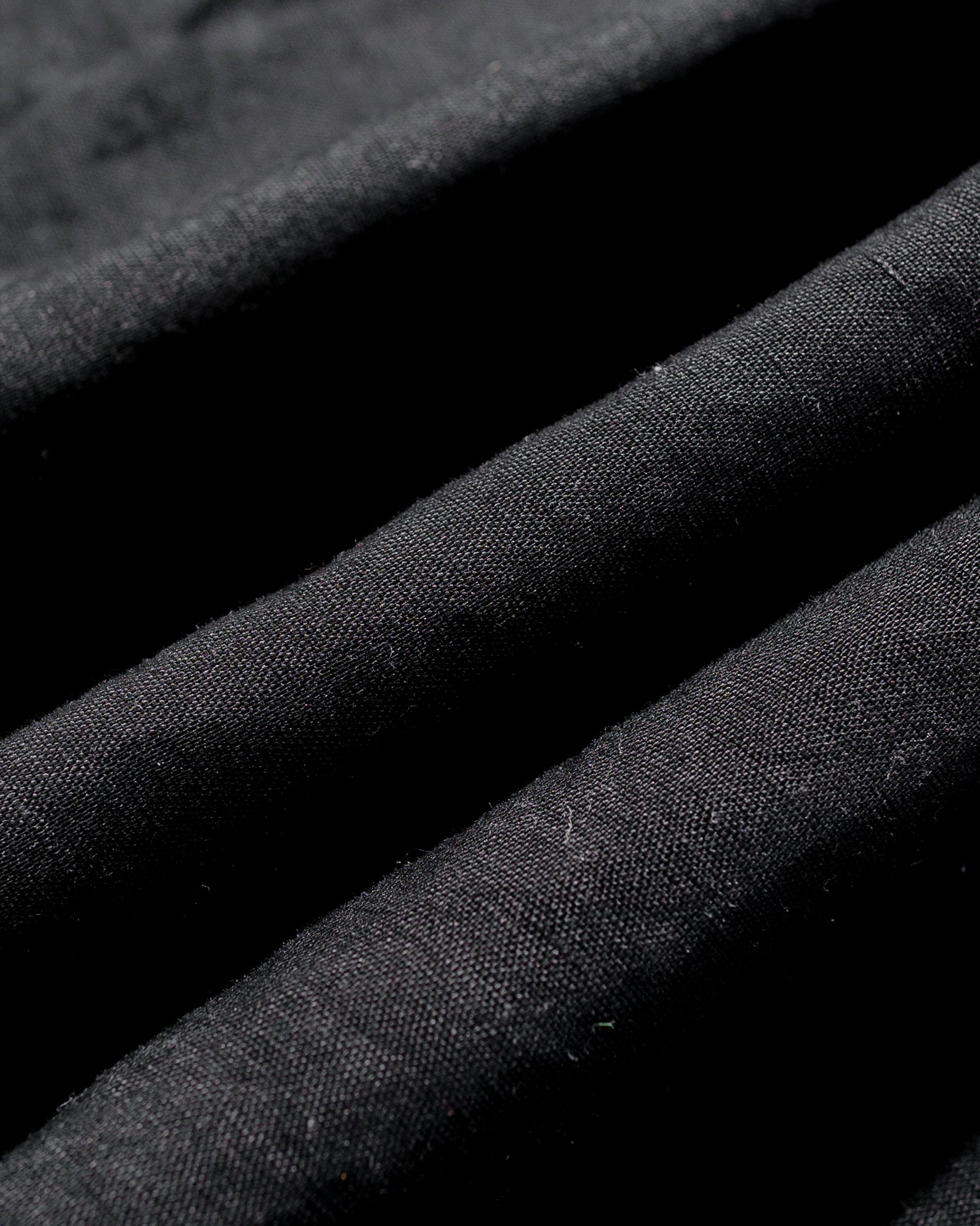 Engineered Garments Camp Shirt Black Linen Handkerchief fabric