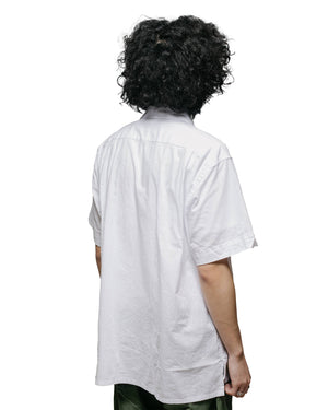 Engineered Garments Camp Shirt White Cotton Handkerchief model back