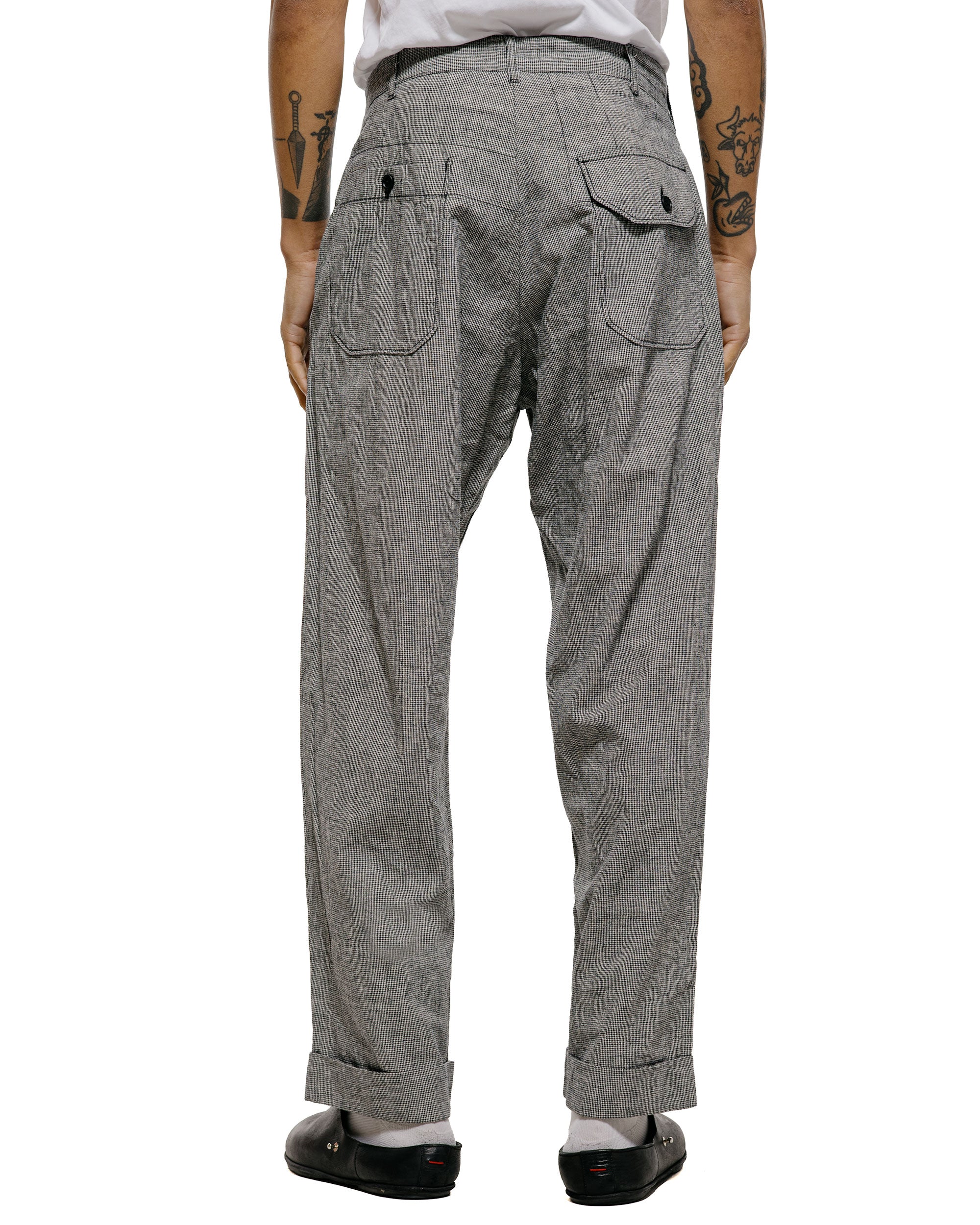 Engineered Garments Carlyle Pant Black/Grey CL Houndstooth