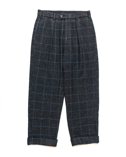 Engineered Garments Carlyle Pant Charcoal/Light Blue Wool Poly Windowpane