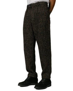 Engineered Garments Carlyle Pant Dark Brown Poly Wool Tweed Boucle Model Front