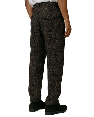 Engineered Garments Carlyle Pant Dark Brown Poly Wool Tweed Boucle Model Back