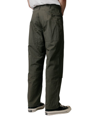 Engineered Garments Climbing Pant Olive Heavyweight Cotton Ripstop  Model Back
