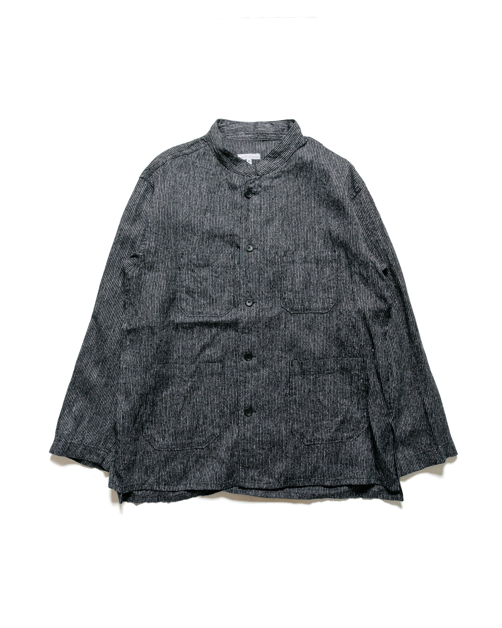 Engineered Garments Dayton Shirt Black/Grey Linen Stripe