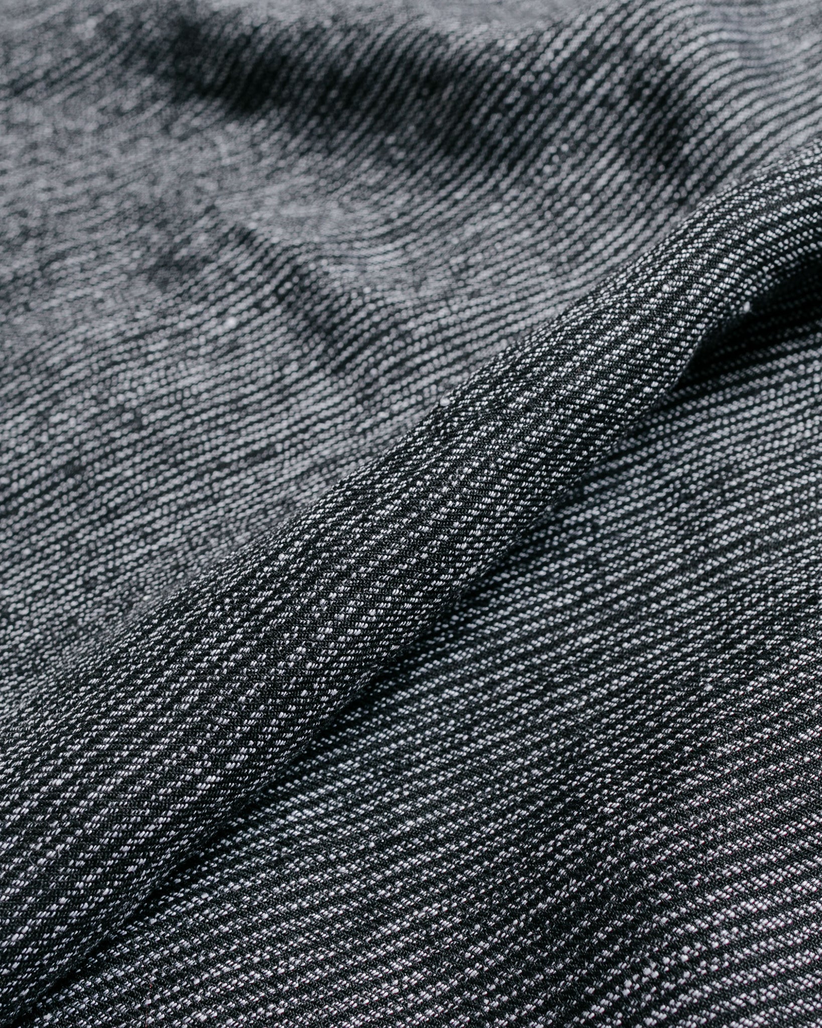 Engineered Garments Dayton Shirt BlackGrey Linen Stripe fabric