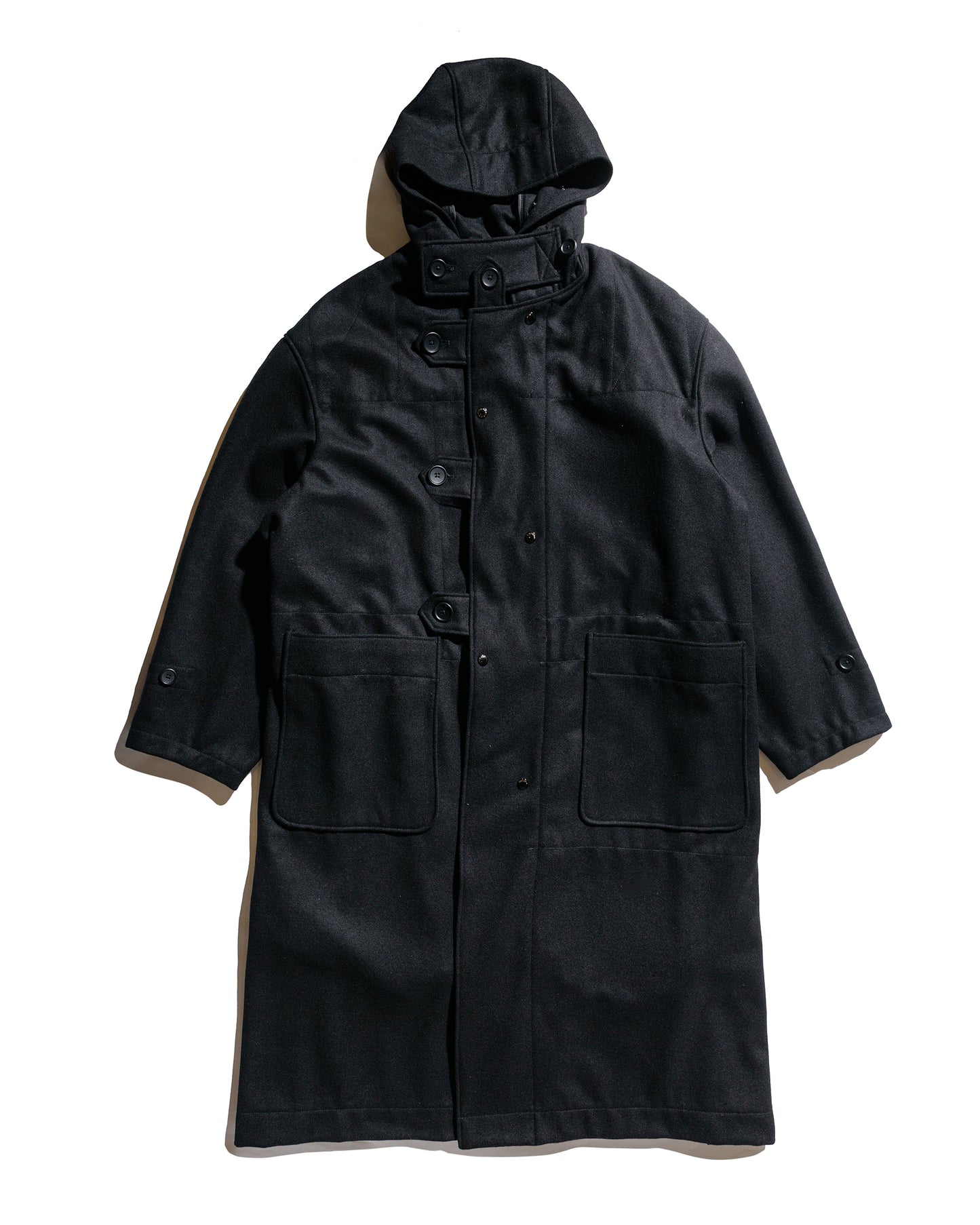 Engineered Garments Duffle Coat Black 24oz Wool Melton