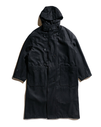 Engineered Garments Duffle Coat Black 24oz Wool Melton