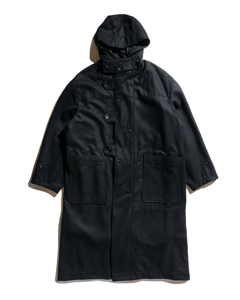 Engineered Garments Duffle Coat Black 24oz Wool Melton