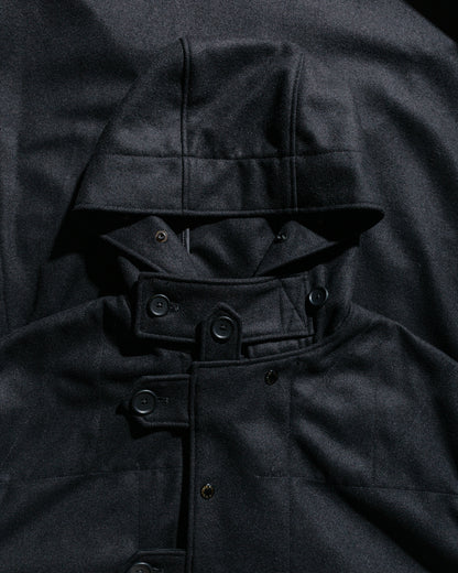 Engineered Garments Duffle Coat Black 24oz Wool Melton