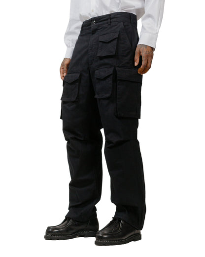 Engineered Garments FA Pant Black Cotton Brushed Herringbone model front