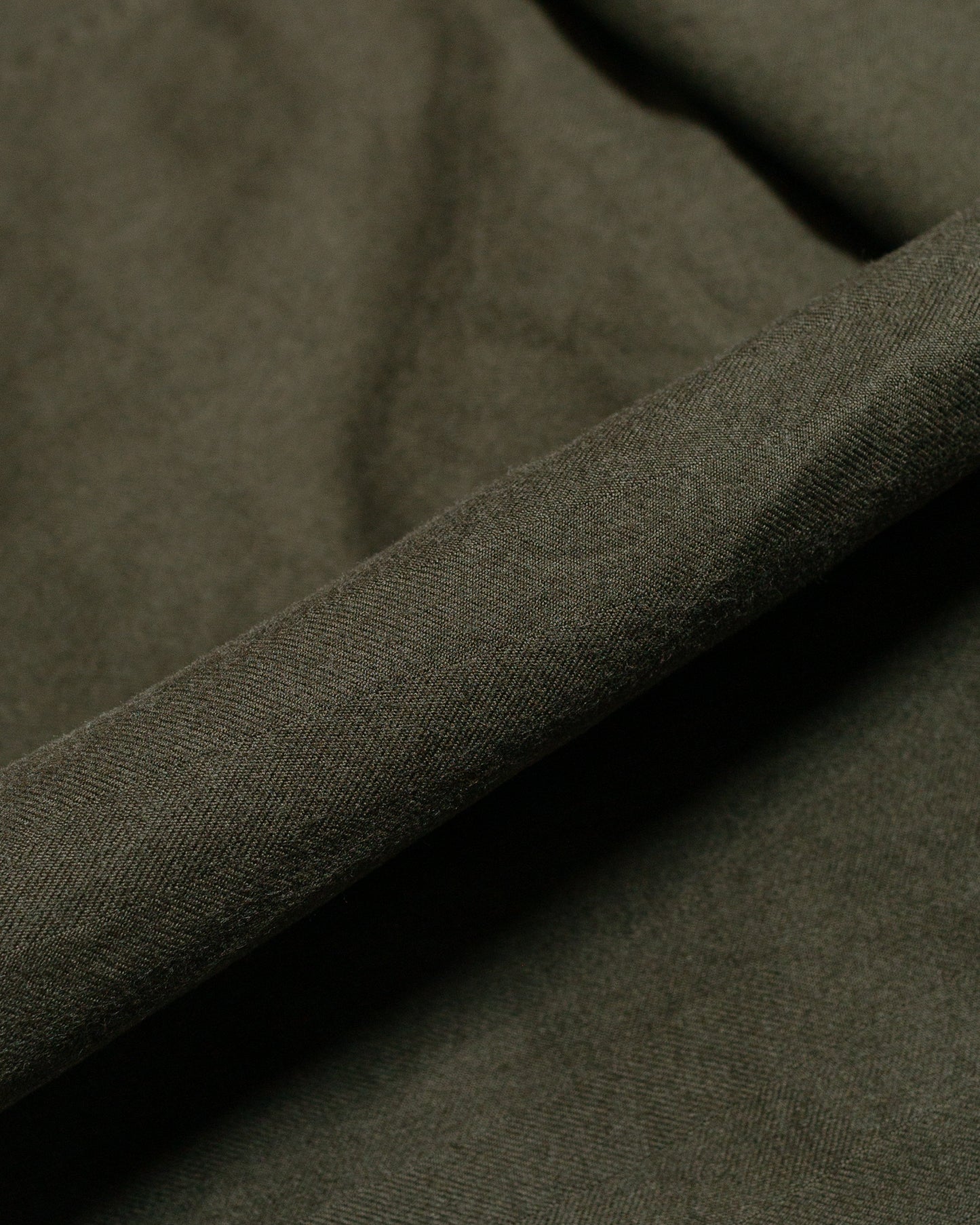 Engineered Garments FA Pant Olive Cotton Brushed Herringbone fabric