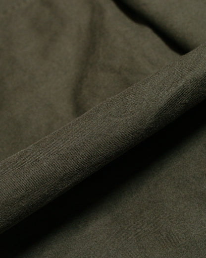 Engineered Garments FA Pant Olive Cotton Brushed Herringbone fabric