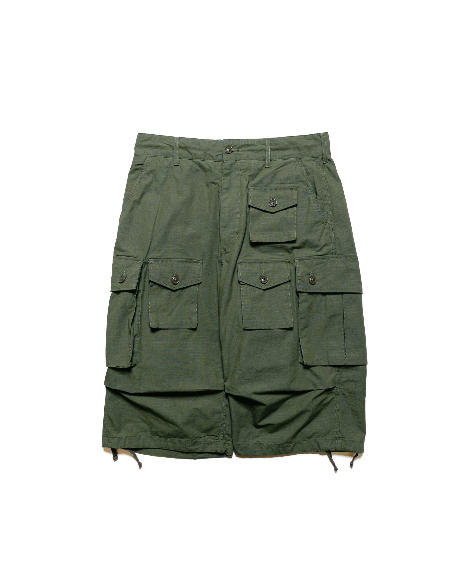 Engineered Garments FA Short Olive Cotton Ripstop