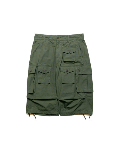 Engineered Garments FA Short Olive Cotton Ripstop