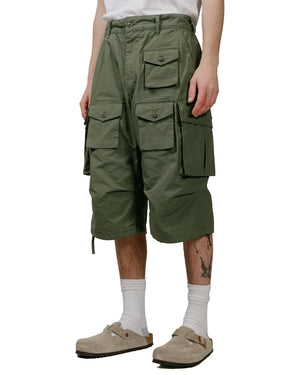 Engineered Garments FA Short Olive Cotton Ripstop model front