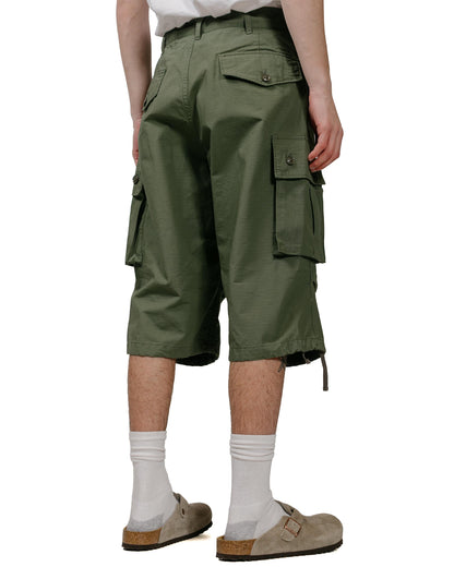 Engineered Garments FA Short Olive Cotton Ripstop model back