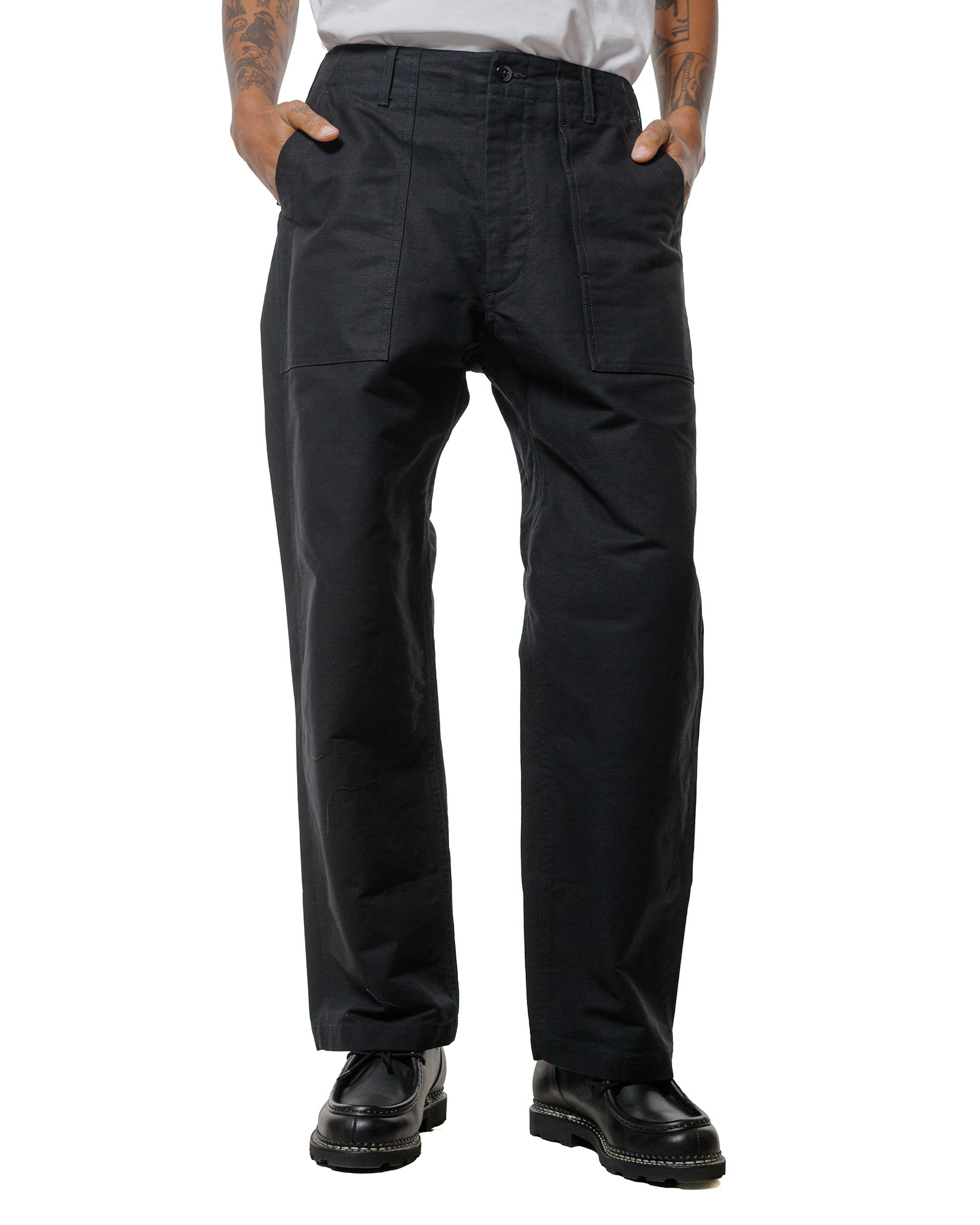 Engineered Garments Fatigue Pant Black Cotton Double Cloth
