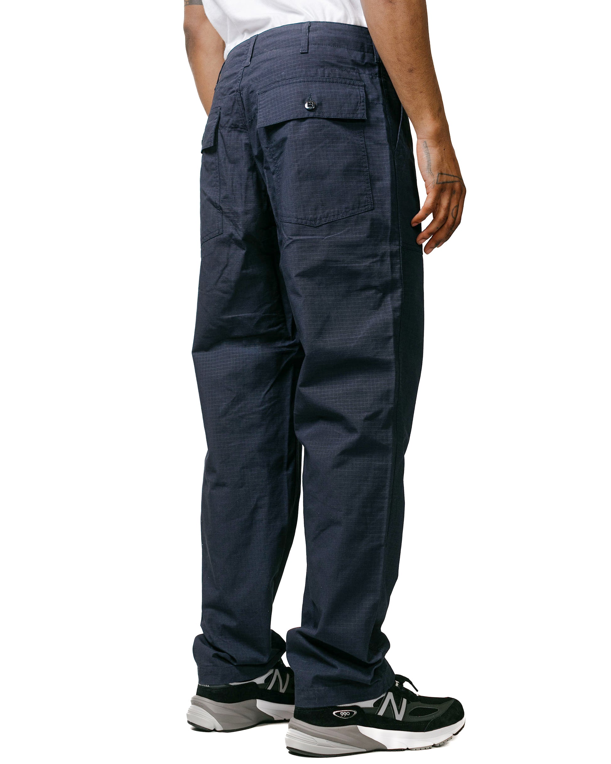 Engineered Garments Fatigue Pant Dark Navy Cotton Ripstop model back