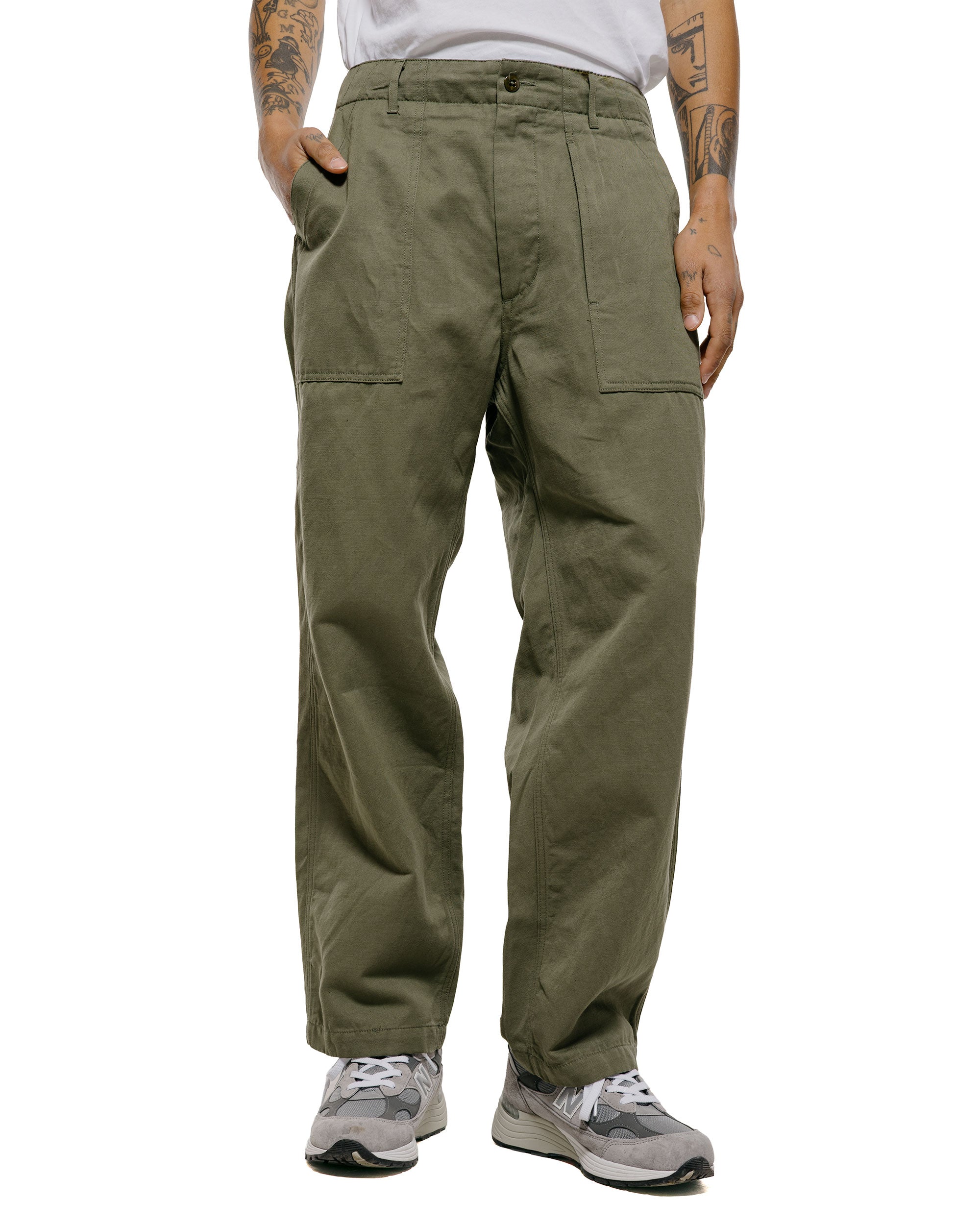 Engineered Garments ファティーグパンツ オリーブCLヘビーコットンツイル