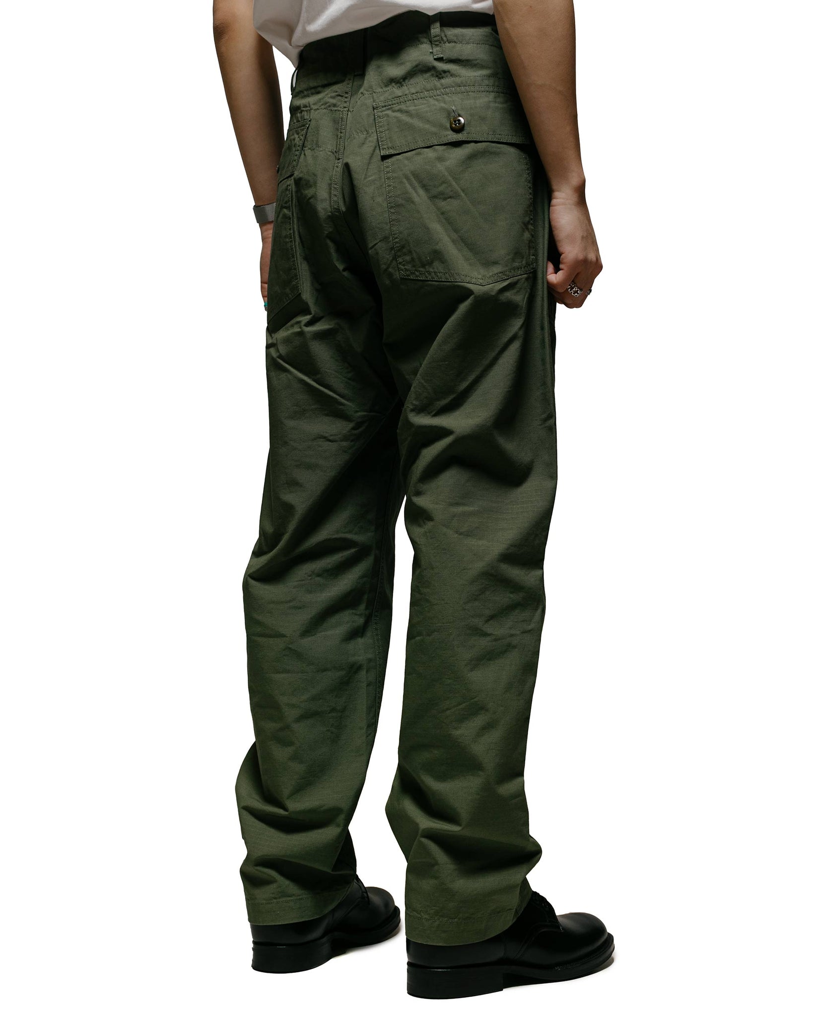 Engineered Garments Fatigue Pant Olive Cotton Ripstop model back