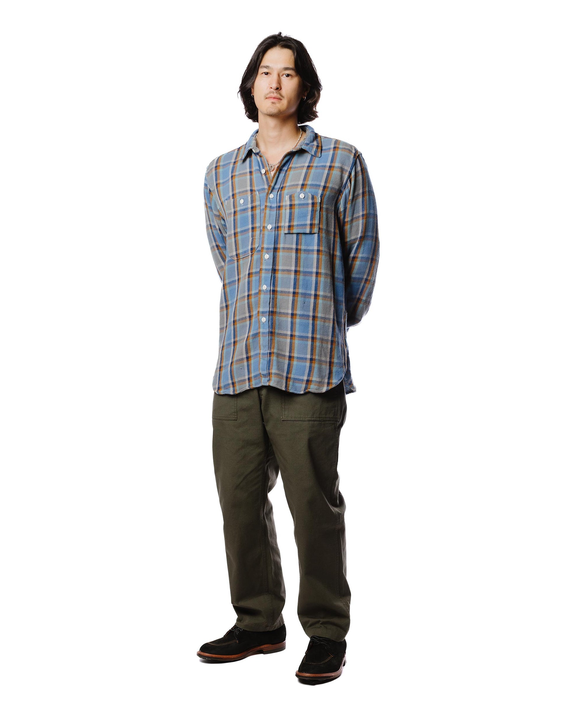 Engineered Garments Fatigue Pant Olive Heavyweight Cotton Ripstop Model