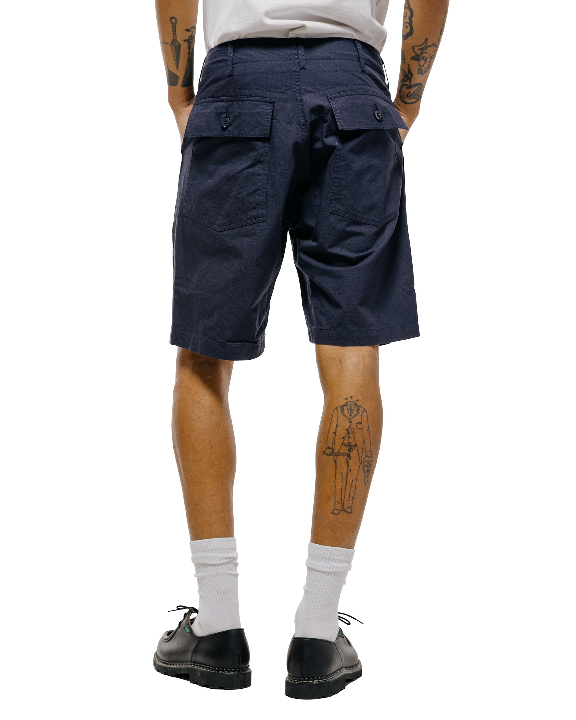 〈ENGINEERED GARMENTS〉 FATIGUE SHORT Engineered Garments Fatigue Short Dark Navy Cotton Ripstop