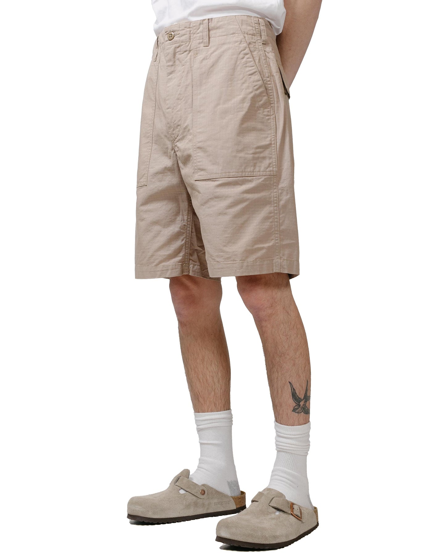 Engineered Garments Fatigue Short Khaki Cotton Ripstop model front