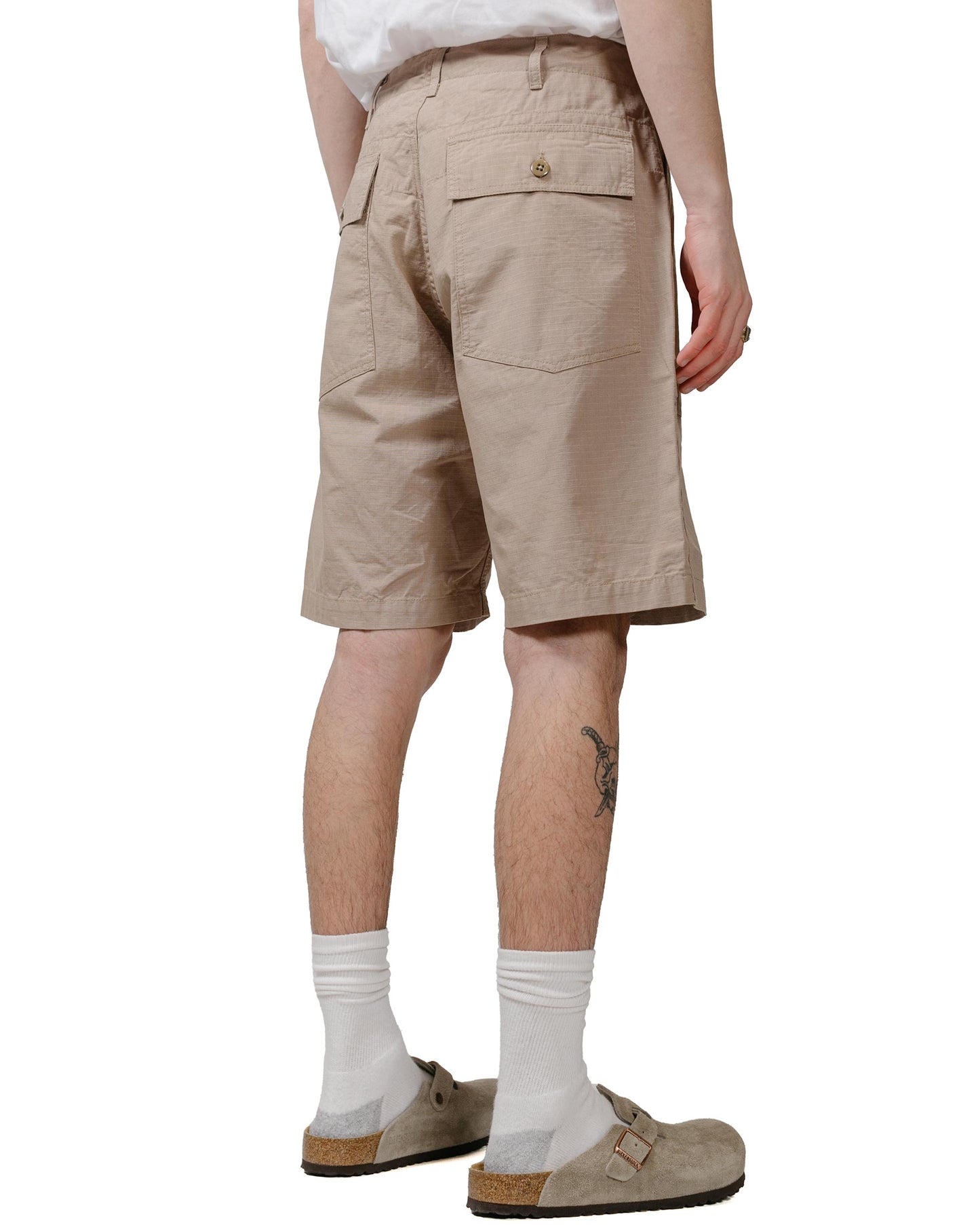 Engineered Garments Fatigue Short Khaki Cotton Ripstop model back