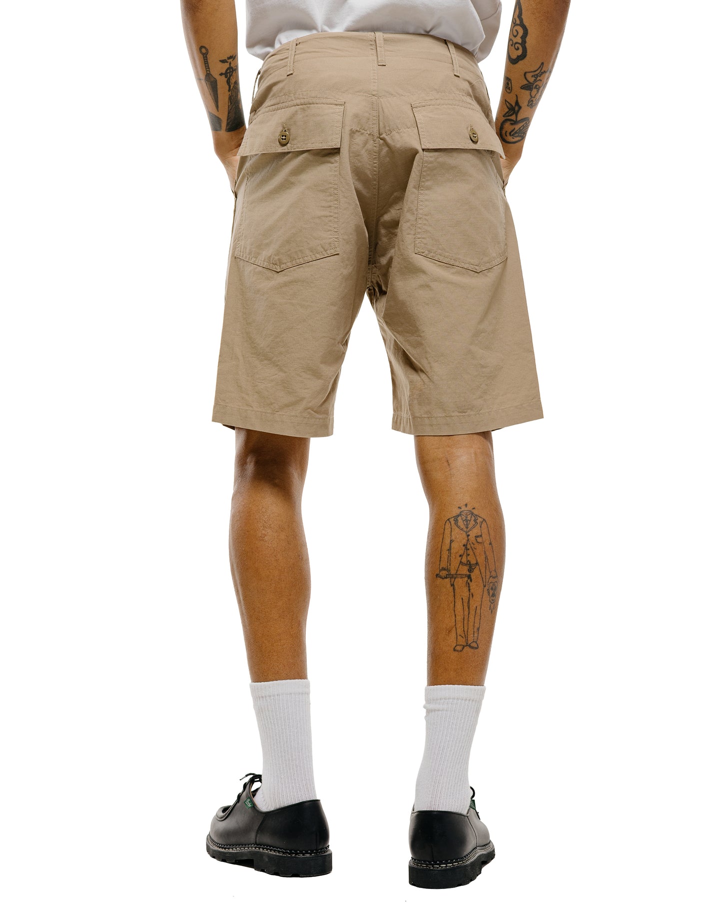 Engineered Garments Fatigue Short Khaki Cotton Ripstop