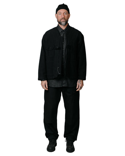 Engineered Garments Field Pant Black Cotton Herringbone Twill model full