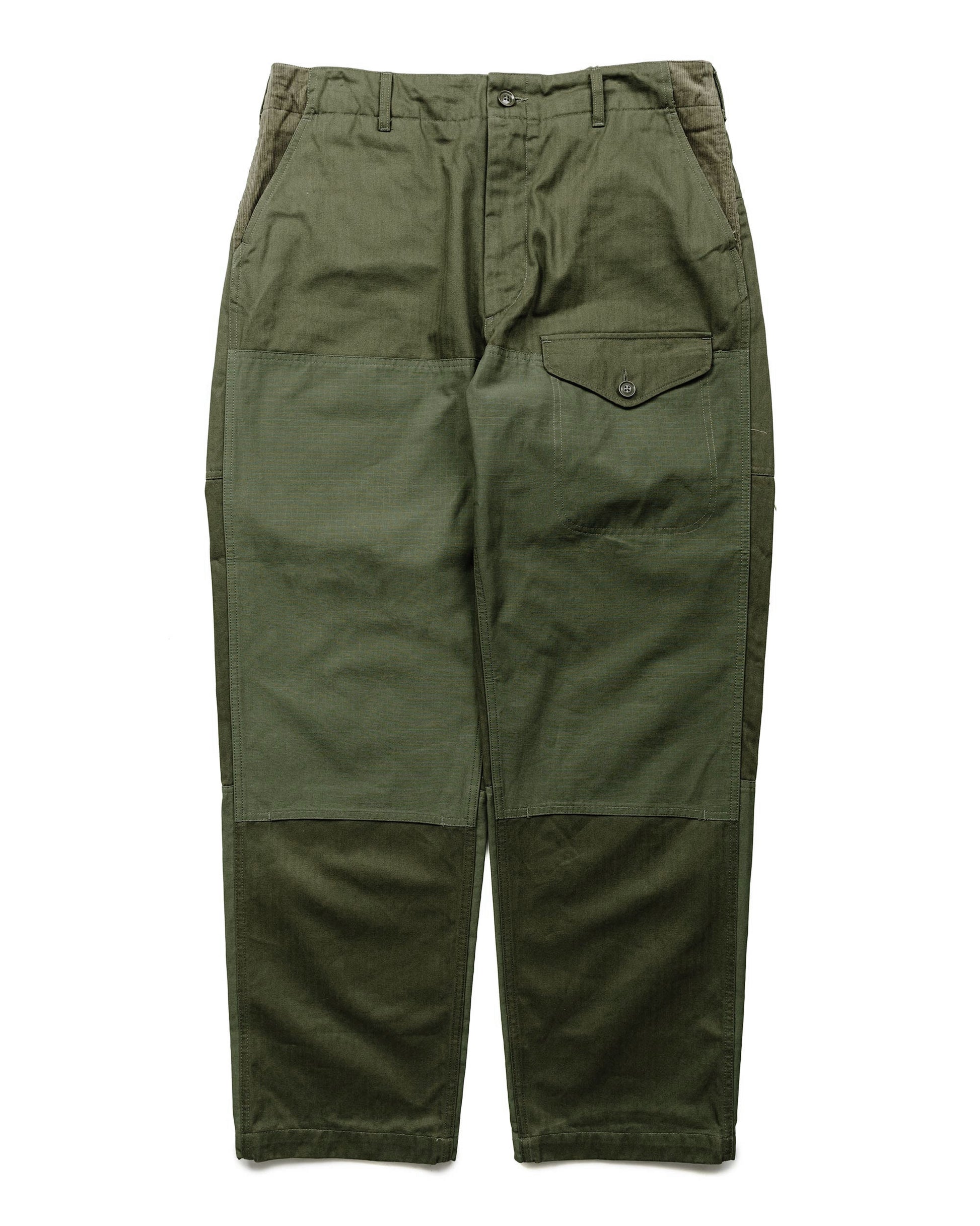 Engineered Garments Field Pant Olive Cotton Herringbone Twill