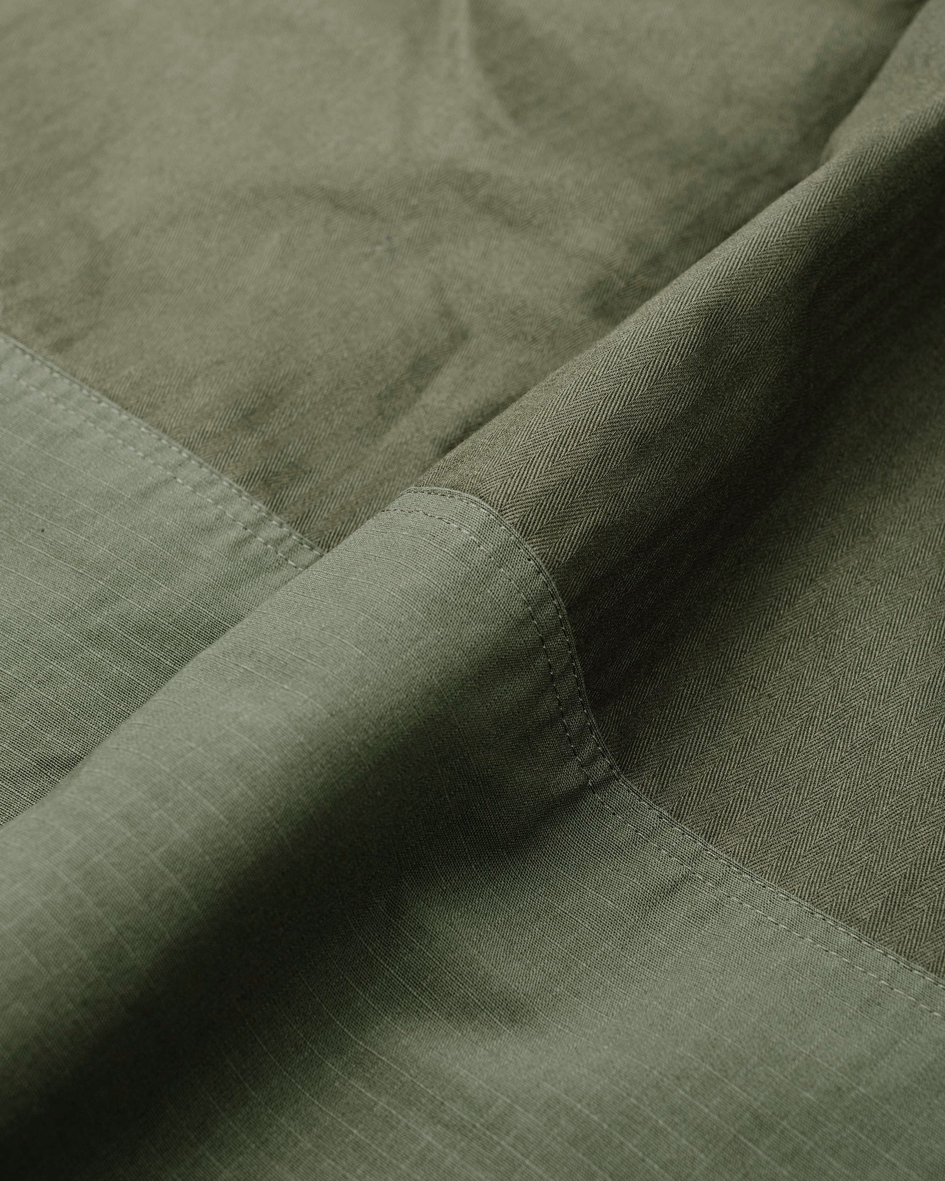 Engineered Garments Field Pant Olive Cotton Herringbone Twill fabric