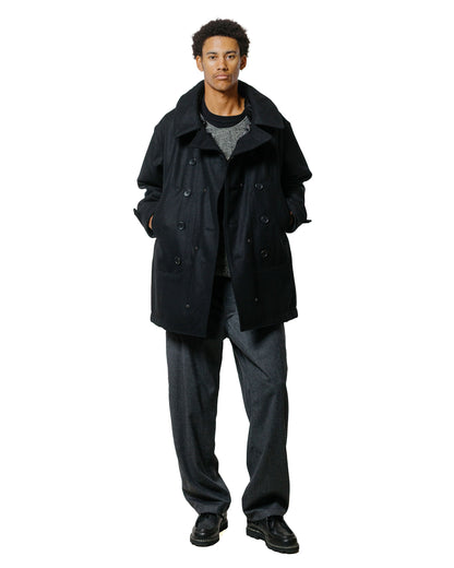 Engineered Garments Fireman Jacket Black 24oz Wool Melton