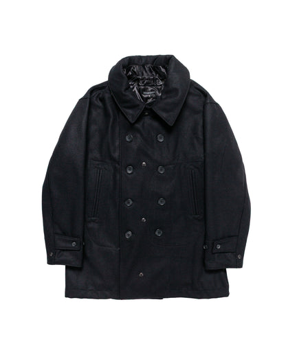 Engineered Garments Fireman Jacket Black 24oz Wool Melton