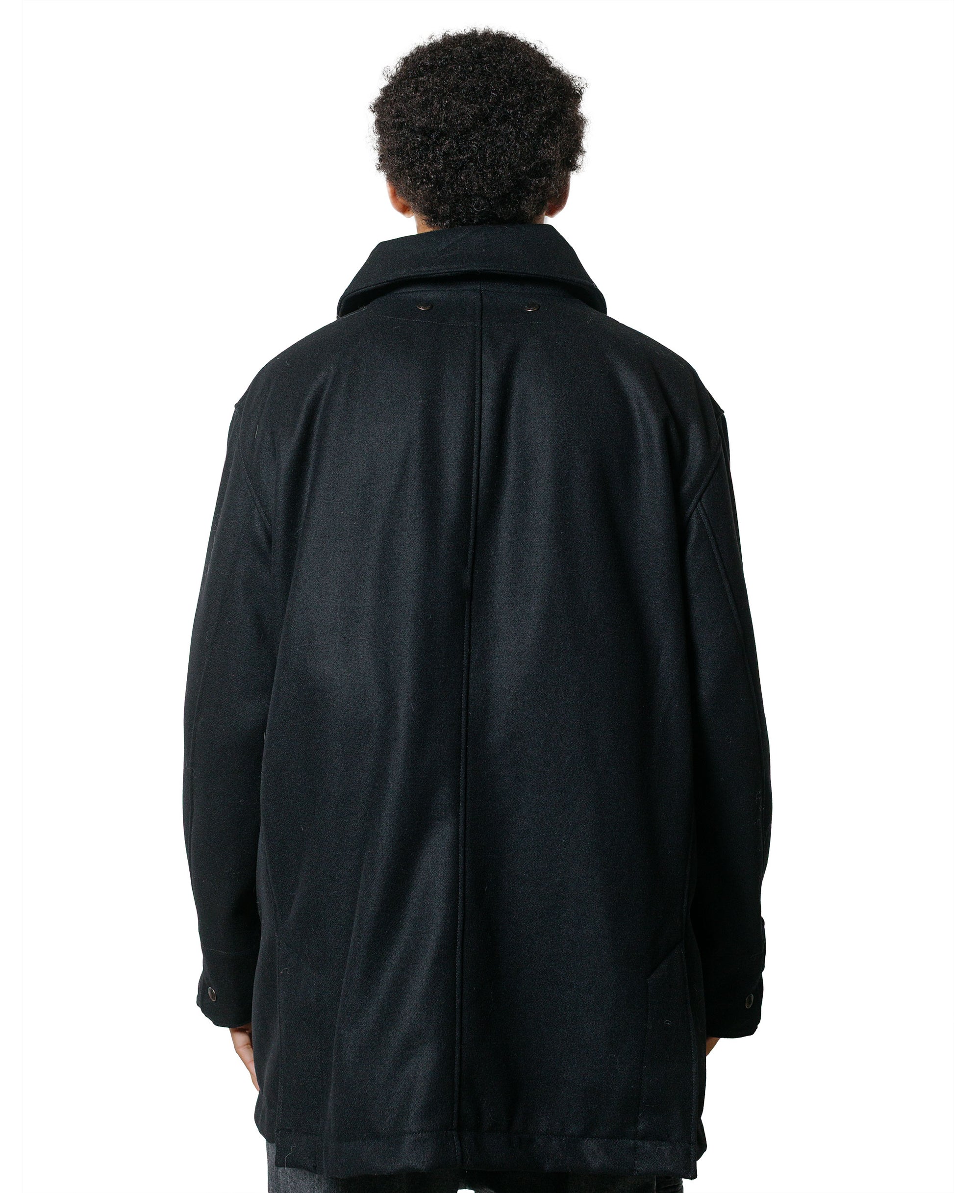 Engineered Garments Fireman Jacket Black 24oz Wool Melton