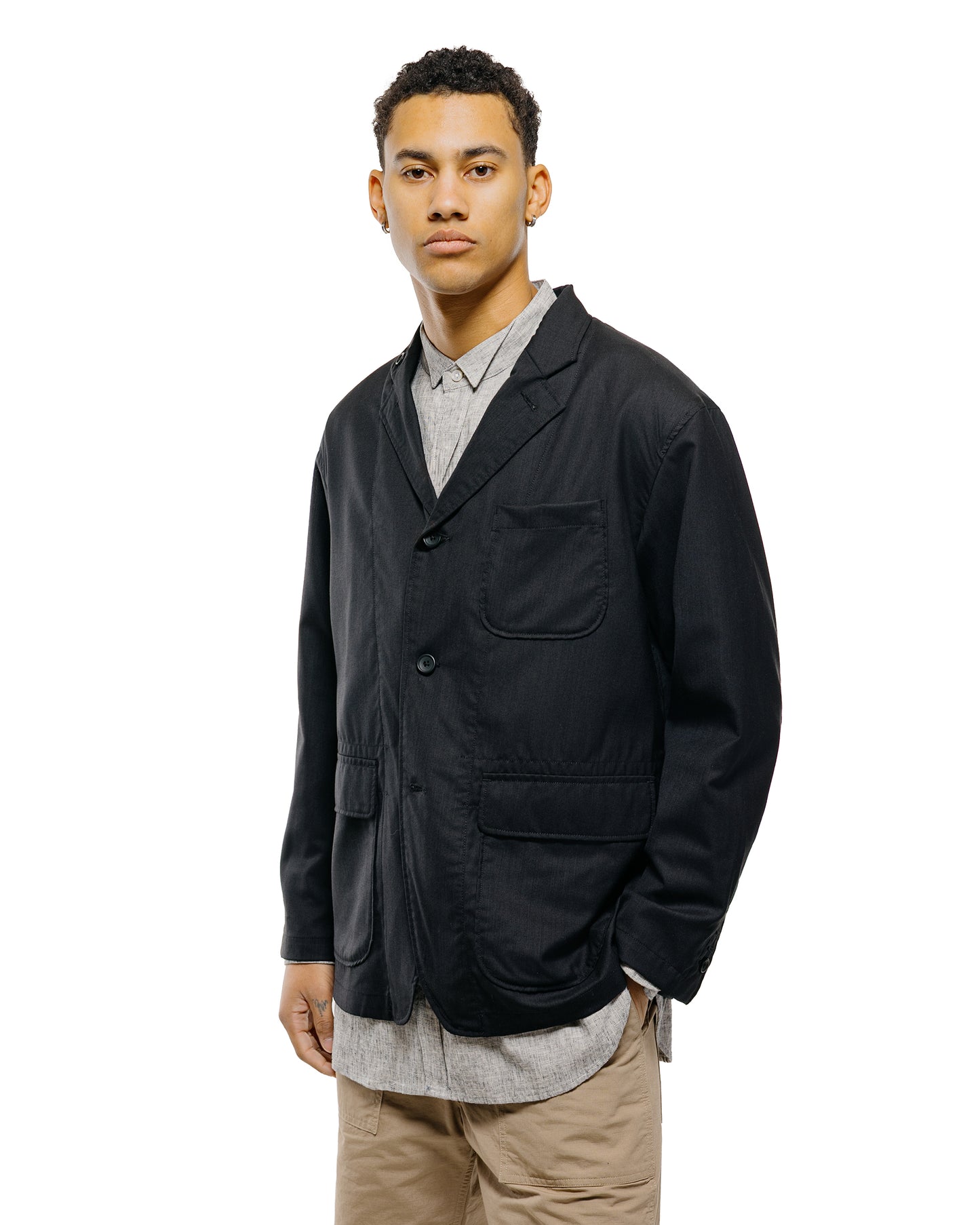 Engineered Garments Loiter Jacket Black Tropical Wool