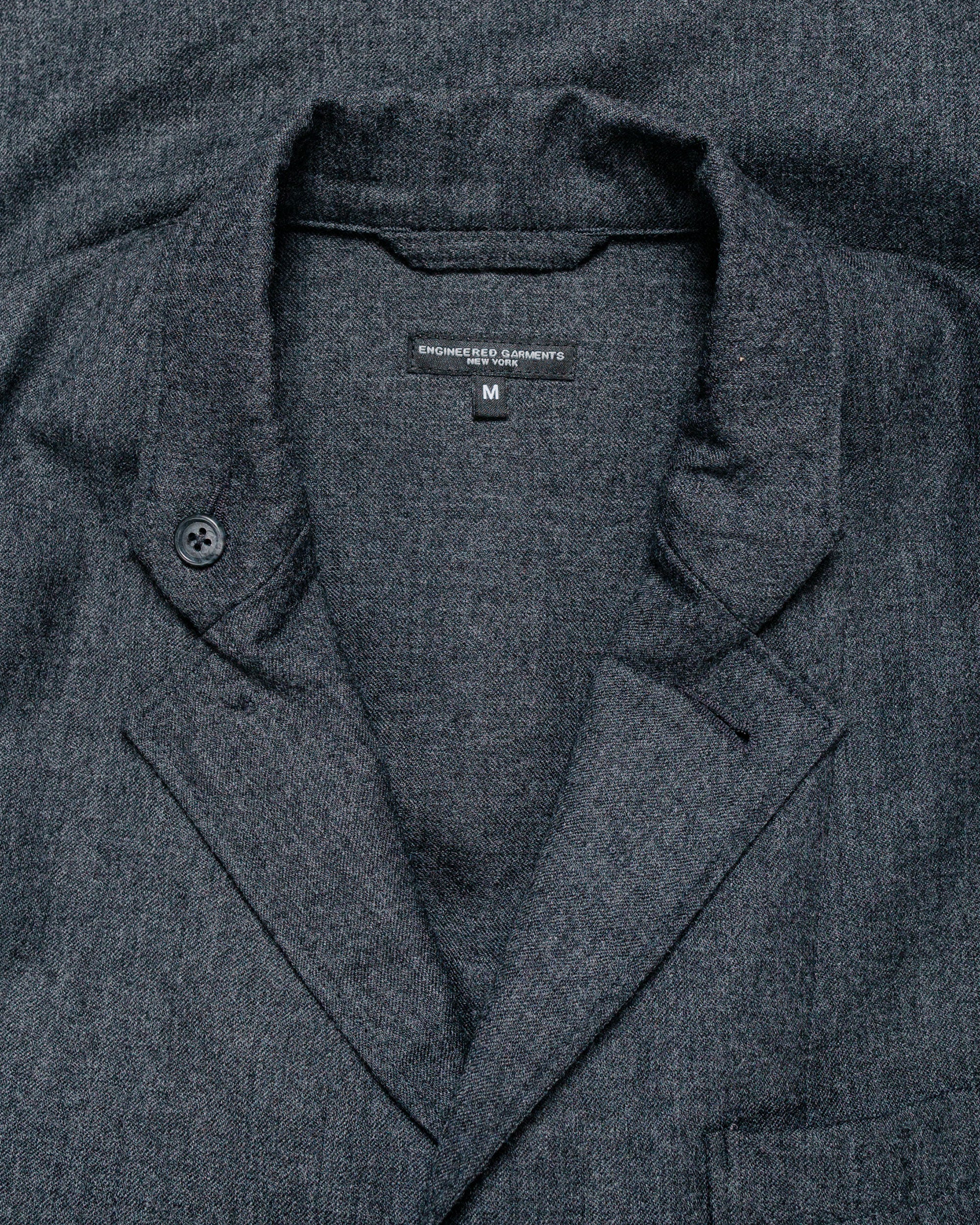 Engineered Garments Loiter Jacket Charcoal High Count Worsted Wool