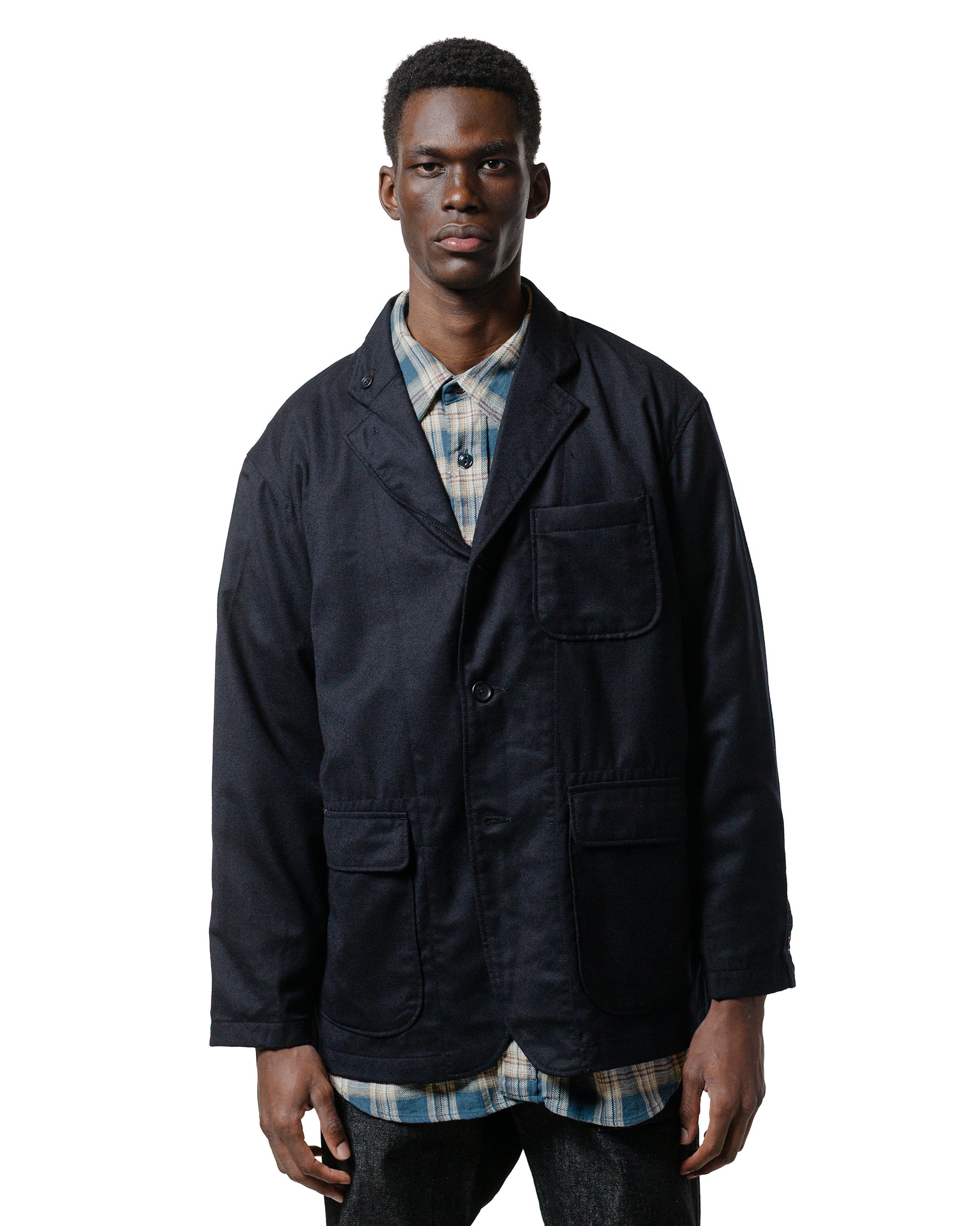 Engineered Garments Loiter Jacket Dark Navy High Count Worsted Wool