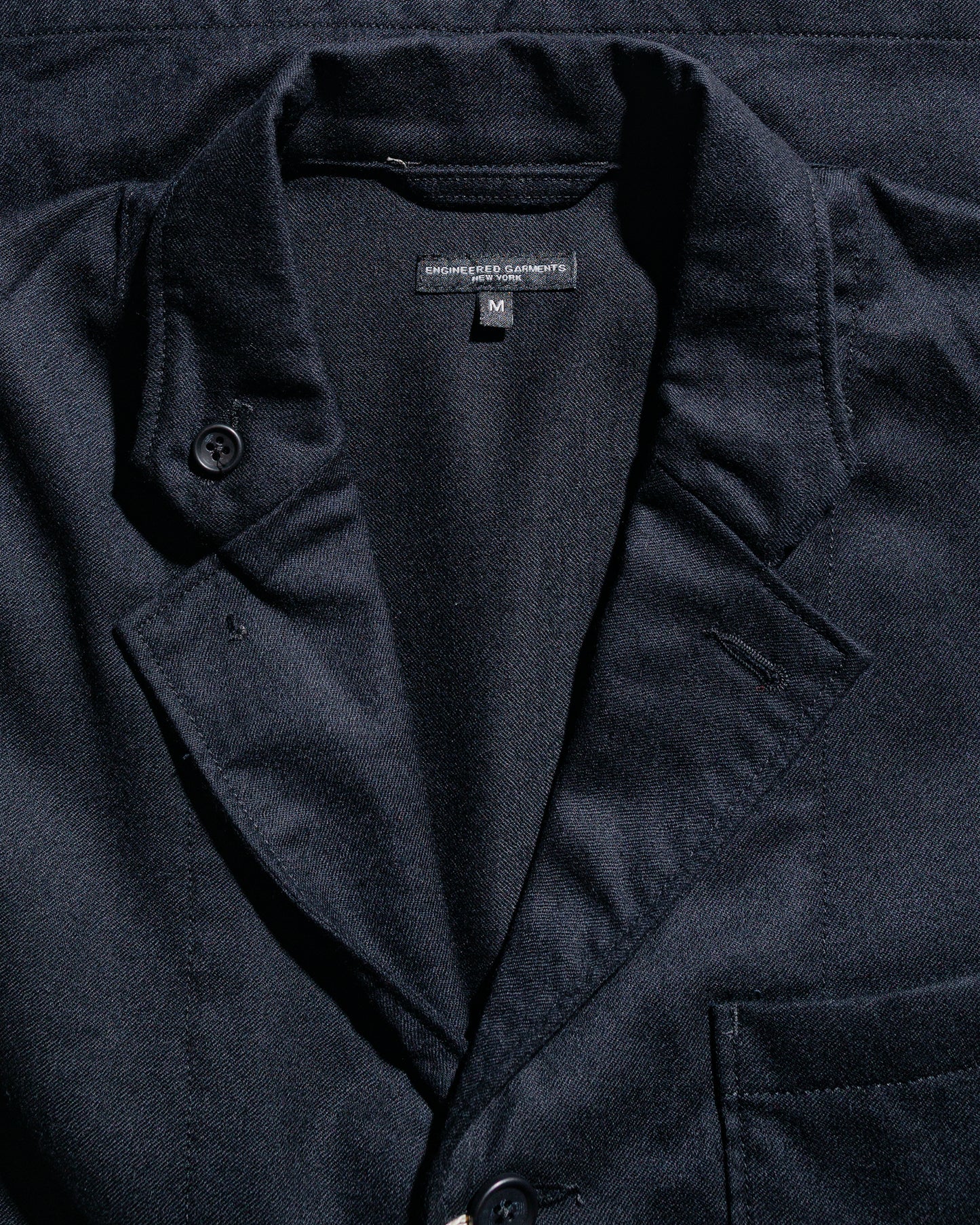 Engineered Garments Loiter Jacket Dark Navy High Count Worsted Wool