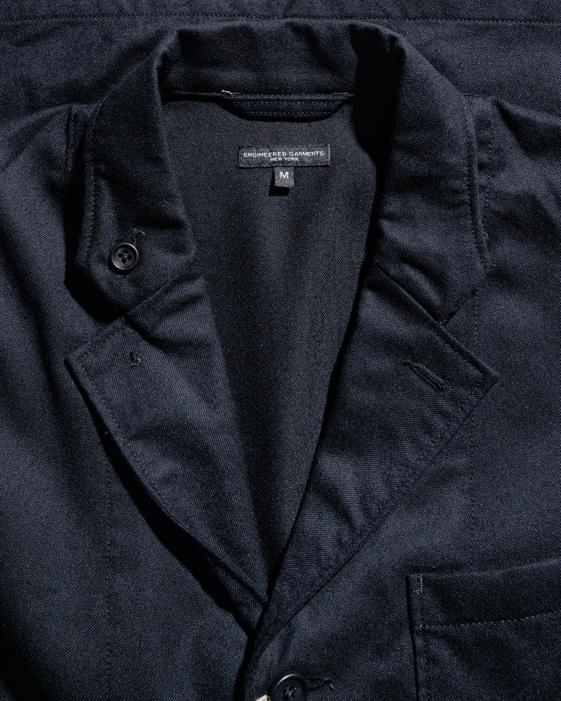 Engineered Garments Loiter Jacket Dark Navy High Count Worsted Wool