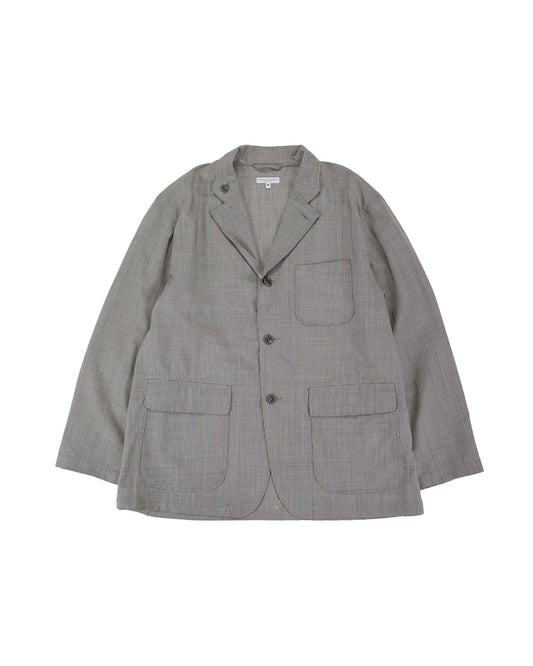 Engineered Garments Loiter Jacket Grey Micro Houndstooth Tropical Wool