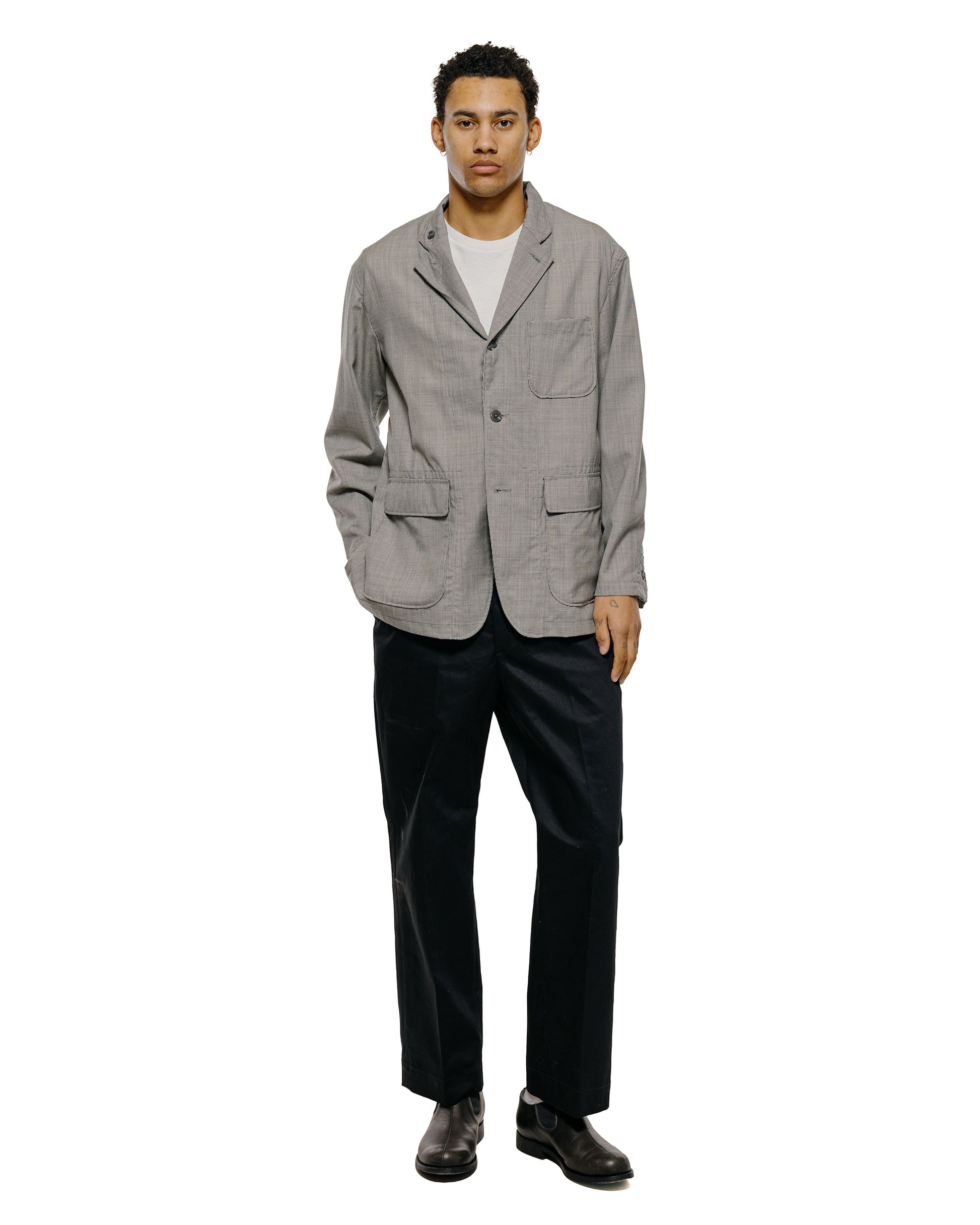 lost & found Engineered Garments Engineered Garments Loiter Jacket Grey Micro Houndstooth Tropical Wool