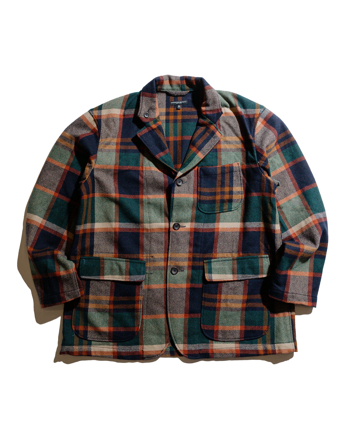 Engineered Garments Loiter Jacket Navy/Brown Heavy Wool Plaid